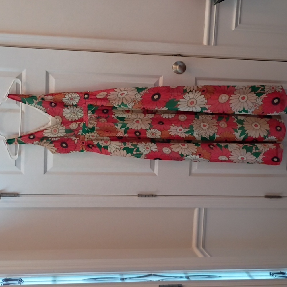 Ladies Floral Maxi Dress with V-Neck